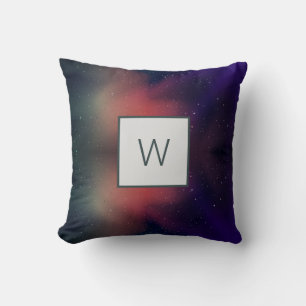 Personalisierter eleganter Nachthimmel-Monogramm Kissen