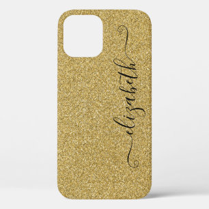 Personalisierter, eleganter Script-Gold-Glitzer Case-Mate iPhone Hülle