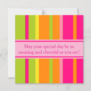 Personalisierter, eleganter und fröhlicher Geburts Magneteinladung