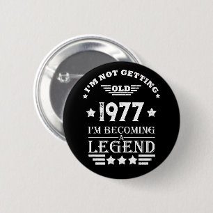 Personalisierter eleganter Vintage-Geburtstag Button