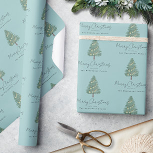Personalisierter eleganter Wasserfarben-Weihnachts Geschenkpapier