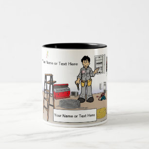 Personalisierter Elektrischer Cartoon Zweifarbige Tasse
