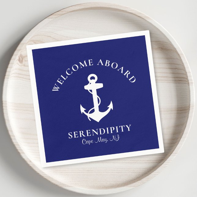 Personalisierter Empfang an Bord der Marine Serviette (Von Creator hochgeladen)