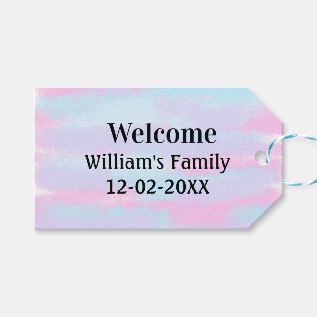 personalisierter Empfang Geschenkanhänger (Vorderseite (Horizontal))