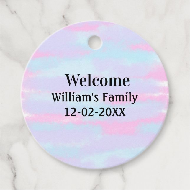 personalisierter Empfang Geschenkanhänger (Vorderseite)