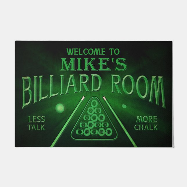 Personalisierter Empfang in Billiard Fußmatte (Vorderseite)