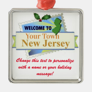 Personalisierter Empfang in New Jersey Ornament Aus Metall