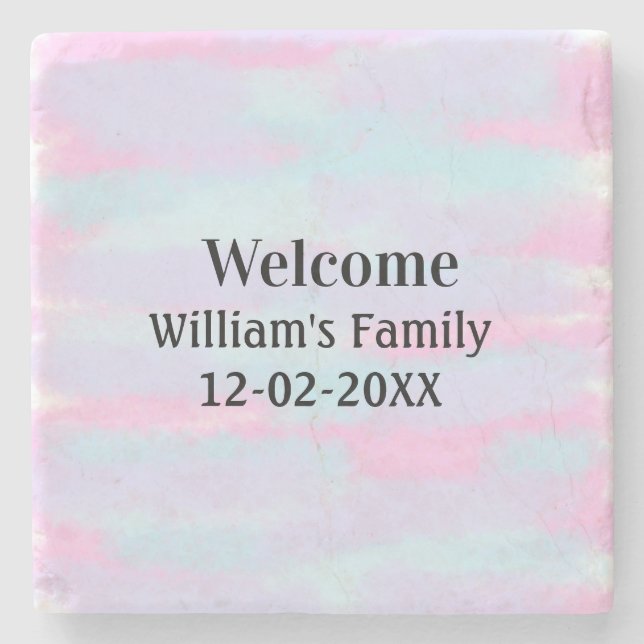 personalisierter Empfang Steinuntersetzer (Vorderseite)