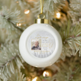 Personalisierter Engel-Flügel-Foto-Schmuck Keramik Kugel-Ornament