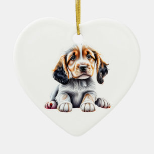 Personalisierter englischer Setter Puppy Keramik Ornament