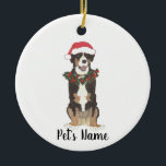 Personalisierter Entlebucher-Berghund Keramik Ornament<br><div class="desc">Machen Sie die schöne Liste in diesem Jahr mit einem personalisierten Ornament Ihrer Lieblings-kleine Elf!</div>