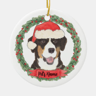 Personalisierter Entlebucher Sennenhund Keramik Ornament