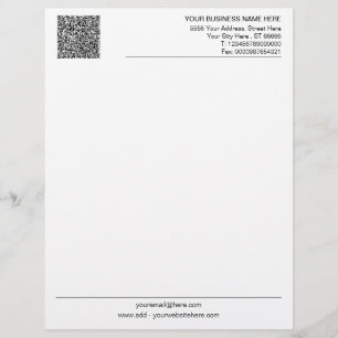 Personalisierter Entwurf eines eigenen QR-Codebrie Briefbogen