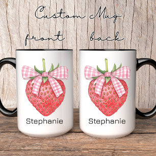 Personalisierter Erdbeeren-Becher, Geburtstagsgesc Tasse