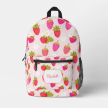 Personalisierter Erdbeeren Süß Rosa Cottagecore