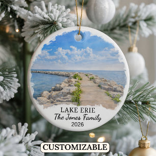 Personalisierter Eriesee, Maßgeschneidertes Pennsy Keramik Ornament