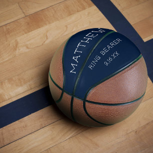 Personalisierter Erinnerungsringträger Hochzeit Basketball