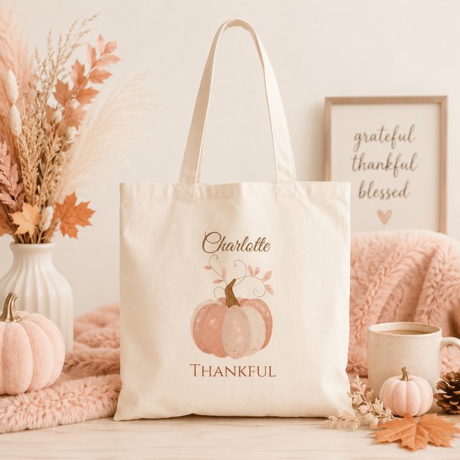 Personalisierter Erntedank - Fall Pumpkin dankbar Tragetasche (Von Creator hochgeladen)