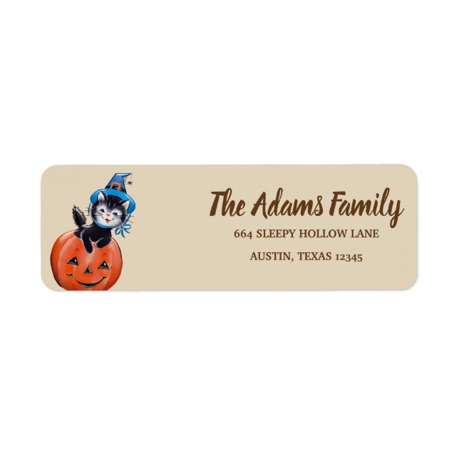 Personalisierter Erntedank Pumpkin Holiday Label (Vorne)