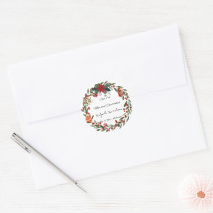 Personalisierter Erste Verheiratete Weihnachtsschm Runder Aufkleber