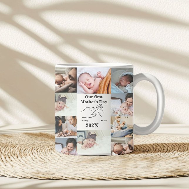 Personalisierter Ersten Muttertag FotoCollage Kaffeetasse (Von Creator hochgeladen)