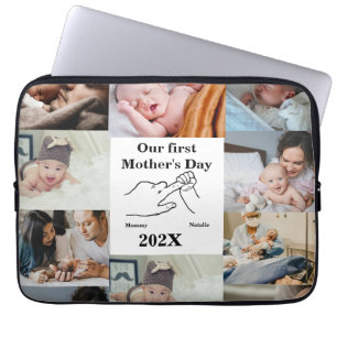 Personalisierter Ersten Muttertag FotoCollage Laptopschutzhülle