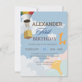 Personalisierter erster Geburtstag Einladung