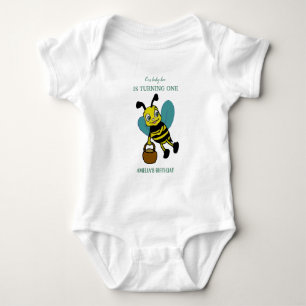 Personalisierter erster Geburtstag zum 1. Geburtst Baby Strampler