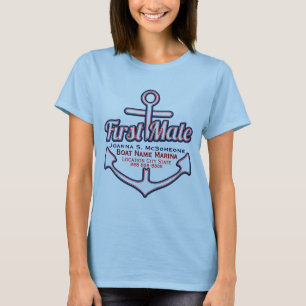 Personalisierter erster Kamerad-Anker-SeeT-Shirt T-Shirt