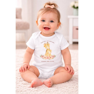 Personalisierter erster Muttertag  Mama & Baby Nam Strampler