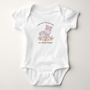 Personalisierter erster Muttertag Mama & Baby Nam Strampler