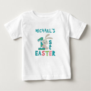 Personalisierter erster Osterhase 1. Baby T-shirt