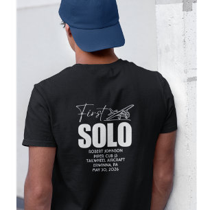 Personalisierter erster Soloflug PILOT Flugzeu T-Shirt
