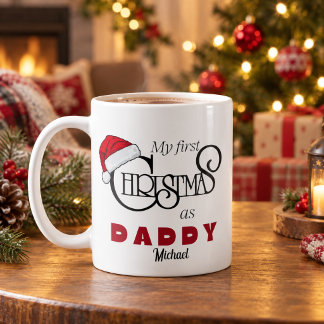Personalisierter erster Weihnachten als Daddy-Bech Kaffeetasse