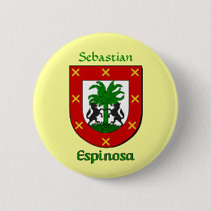 Personalisierter Espinosa Historischer Schild Button