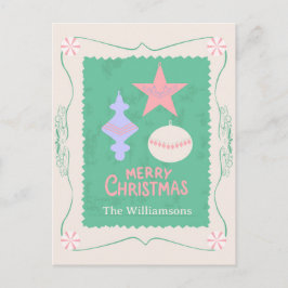 Personalisierter essbarer Weihnachts-Schmuck Feiertagspostkarte