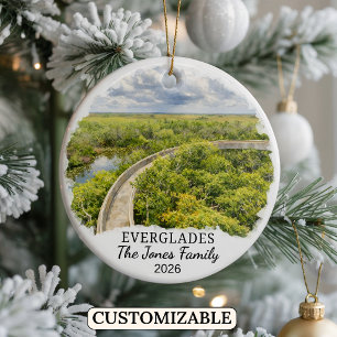 Personalisierter Everglades Nationalpark, Florida Keramik Ornament