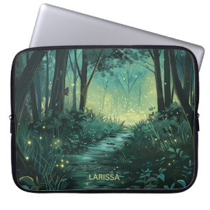 Personalisierter Fairy Light Forest Laptopschutzhülle