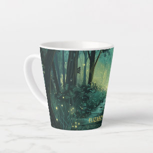 Personalisierter Fairy Light Forest Milchtasse