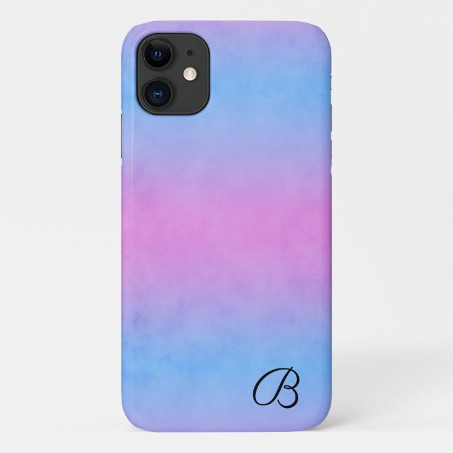 Personalisierter Fall für Blau und Rosa Case-Mate iPhone Hülle (Rückseite)