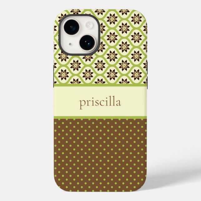 Personalisierter Fall für Flora und Polka Docks Case-Mate iPhone Hülle (Rückseite)