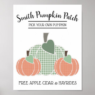 Personalisierter Fall Karierter Pumppatch Poster