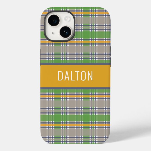 Personalisierter Fall Madras Kariert Phone Case-Mate iPhone Hülle (Rückseite)