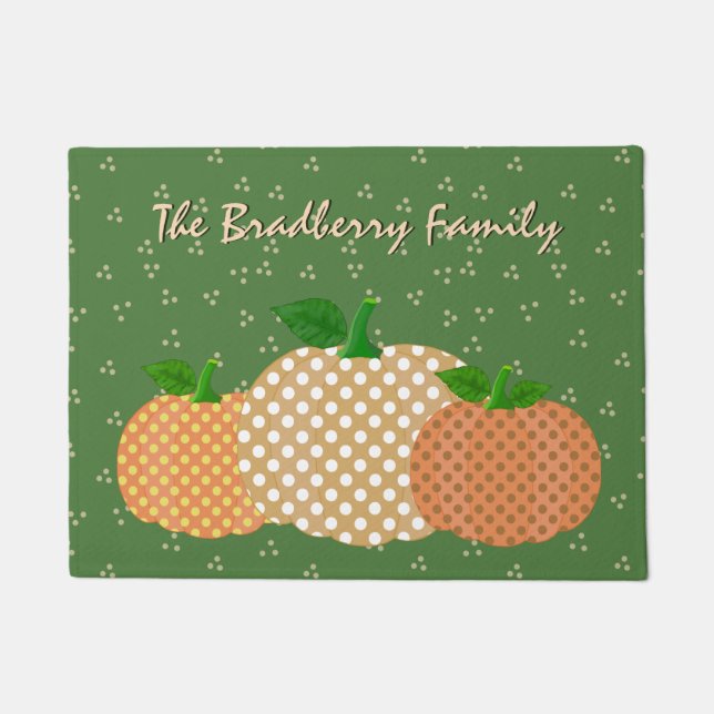 Personalisierter Fall Pumpkins Door Mat Fußmatte (Vorderseite)