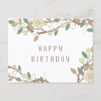 Personalisierter Fall Tree Branch Happy Birthday P Postkarte