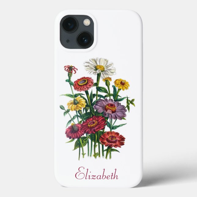 Personalisierter Fall Zinnias Case-Mate iPhone Hülle (Rückseite)
