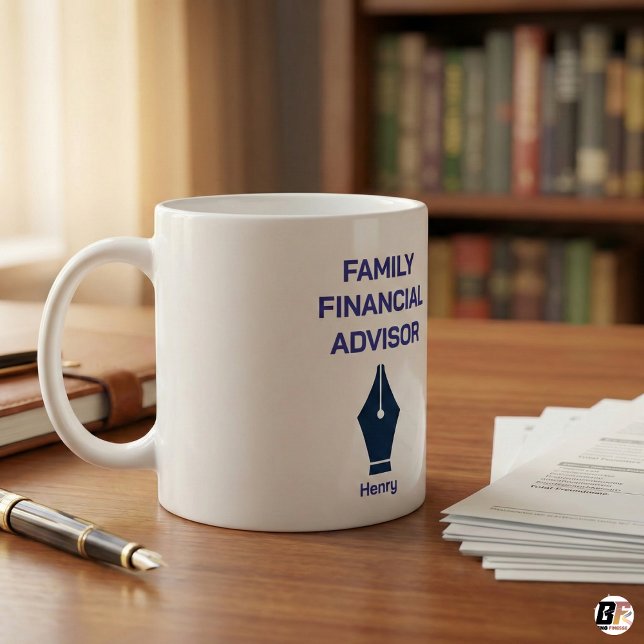 Personalisierter Familien-Finanzberater-Kaffeebech Kaffeetasse (Von Creator hochgeladen)