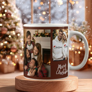 Personalisierter Familien-Weihnachts-Foto-Mug Jumbo-Tasse