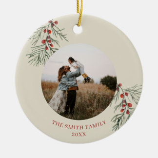 Personalisierter Familien-Weihnachtsschmuck Keramik Ornament