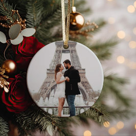 Personalisierter Familien-Weihnachtsschmuck nach M Keramik Ornament